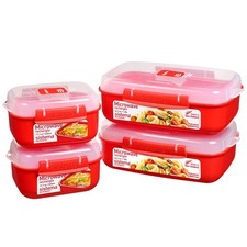 Microwave Food Storage Containers with Steam ...