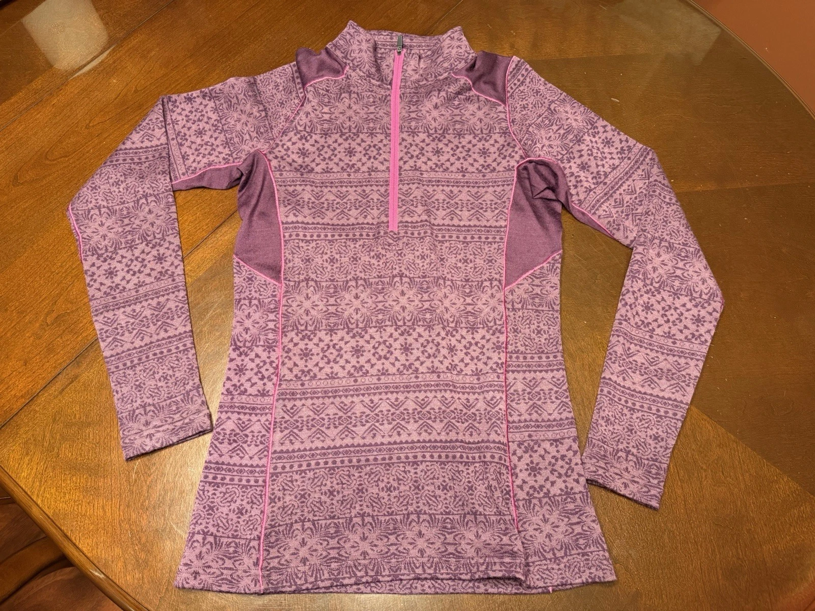 Kuhl Kaskade 1/4 1/2 Zip Woman’s Base Layer Mulberry Jacket Small