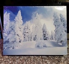 Hallmark 500 Pc. Jigsaw Puzzle Snowy Tree Landscape New Old Stock 2001 18 X 23"