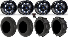 Fuel Lethal Blue 14 Wheels 28 Dune Tires Polaris Rzr Turbo S Rs1