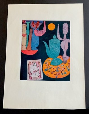 Paul Klee   Still Life  - Original Print From 1955 Abrams Art Folio 14 3/4 x 11 