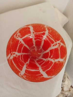 Seltene Kleine WMF ikora Glas Schale Rot Art Deco Novo 30er Jahre Design Sammler