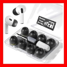 4 Pair Memory Foam Ear Tips for AirPods Pro 2nd/1st Generation with Portable ...