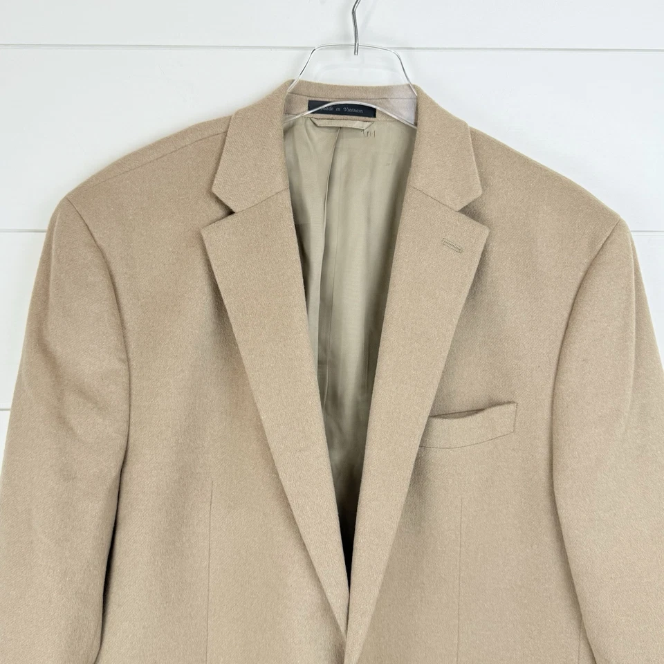 Blazer Lauren Ralph Lauren Hombres 46L Lana Seda Cachemira Chaqueta Tostado Clásico Foto 2 de 4