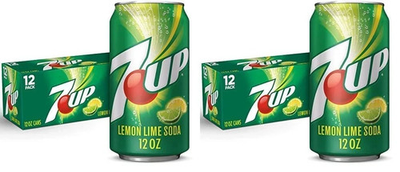 #ad 24 Pack 7UP Lemon Lime Soda Soft Drink Natural Flavor Caffeine Free 12 Oz $9.99