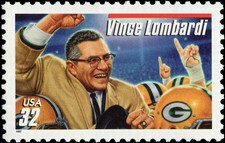 US Scott # 3147, Vince Lombardi : Football Coach, 1997 32¢ Stamp, MNH