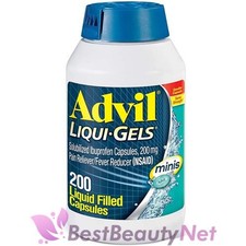 Advil Liqui-Gels Pain Reliever Fever Reducer 200 Count Liquid Filled Capsules