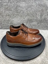 Rockport Oxford Shoes Mens Size 9 M Coltin Dark Natural Leather Wingtip Casual
