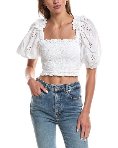 For Love & Lemons Addison Blouse Women's White S