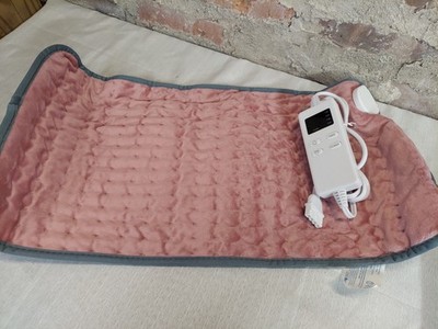 Electric Heating Pad Pain Relief Muscle Soreness Back Neck Shoulder Plush Pink