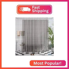 AmazerBath Premium EVA Shower Curtain Clear Grey, Luxury Shower Curtain Grey Jel