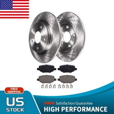 Rear Disc Brake Rotors Ceramic Pads for Ford Edge Explorer Flex Lincoln MKS MKT