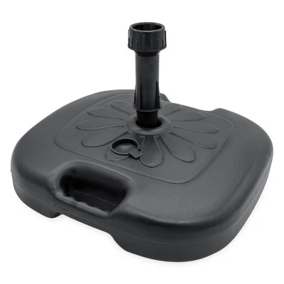 SPETEBO Kunststoff Schirm Ständer eckig 16 L - anthrazit - Sonnenschirm Halter befüllbar