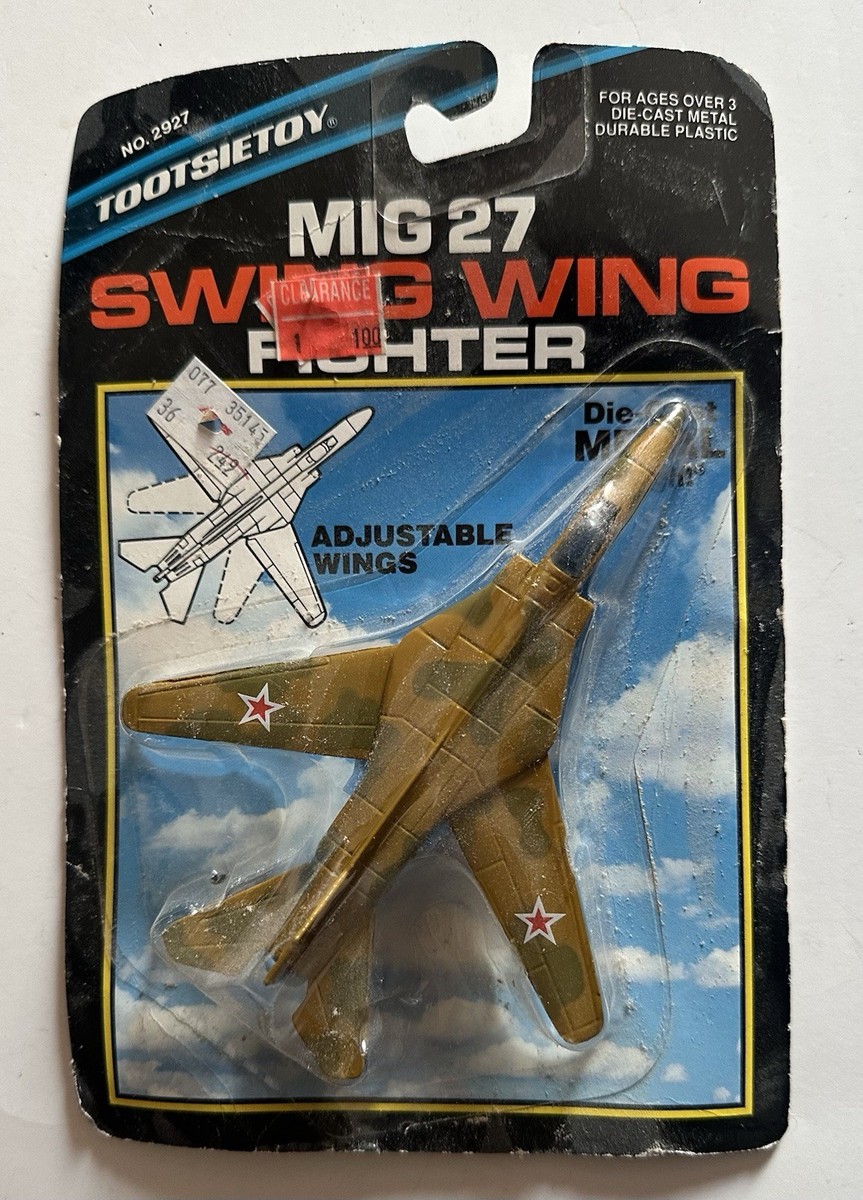 トイガン Elm VINTAGE DIECAST MIG 27 METAL CAMO SWING WING FIGHTER JET TOOTSIE