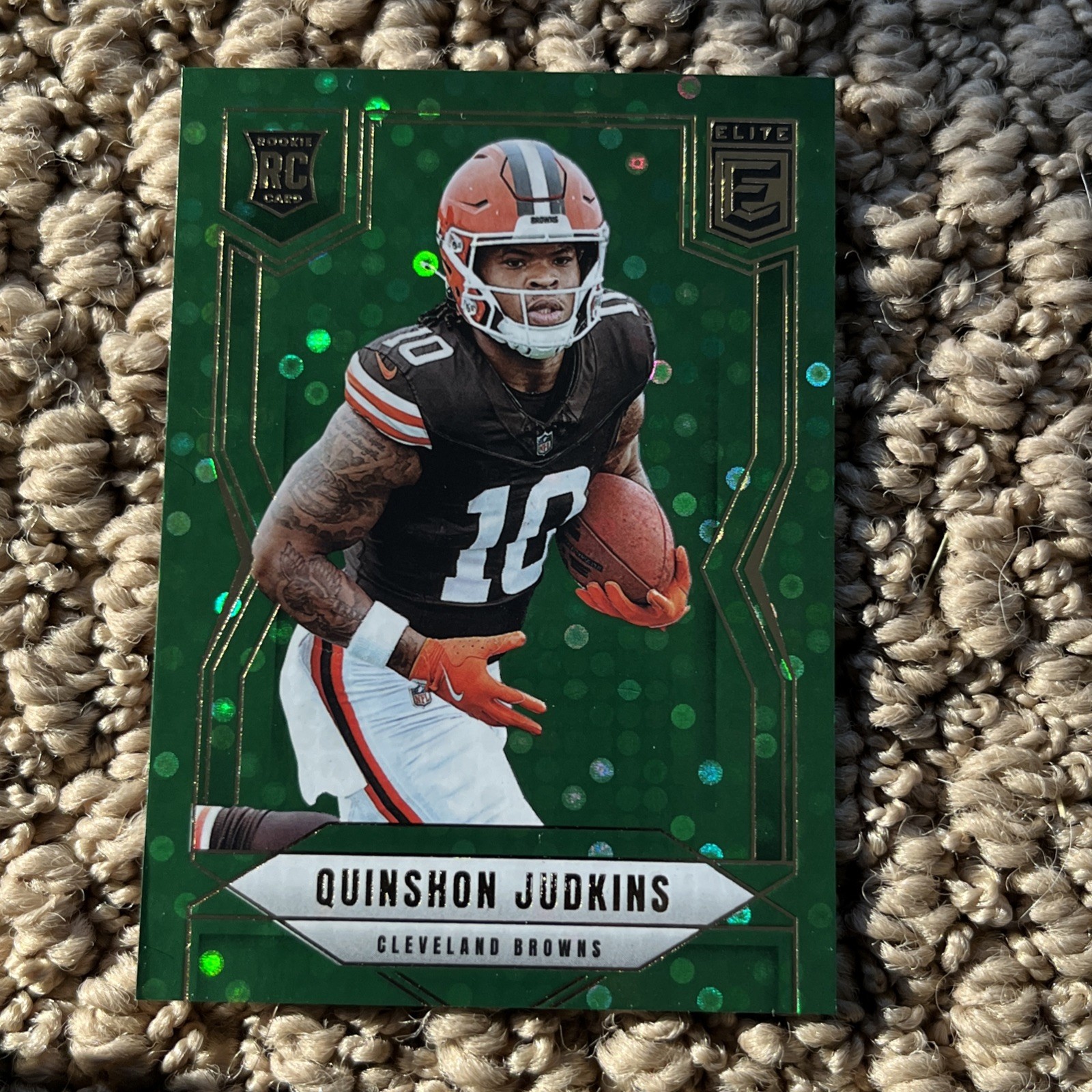 2025 Panini Donruss Elite - Rookies Quinshon Judkins #121 Green Disco (RC)