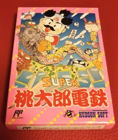 Famicom SUPER Momotaro Electric Railway Box and instructions Good condition