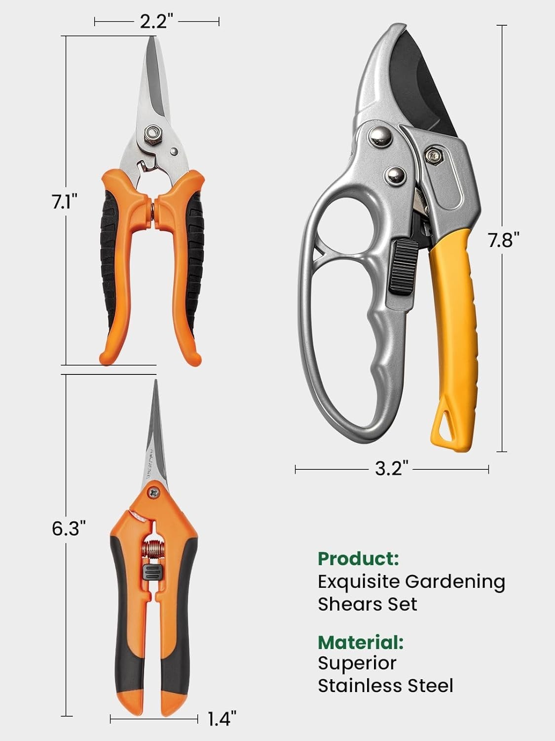 Multi-Purpose Garden Scissors - Durable Pruning Tools for Efficient Trimming
