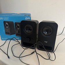 Logitech Z150 6W Stereo Speakers Midnight Black - Missing Power Supply 