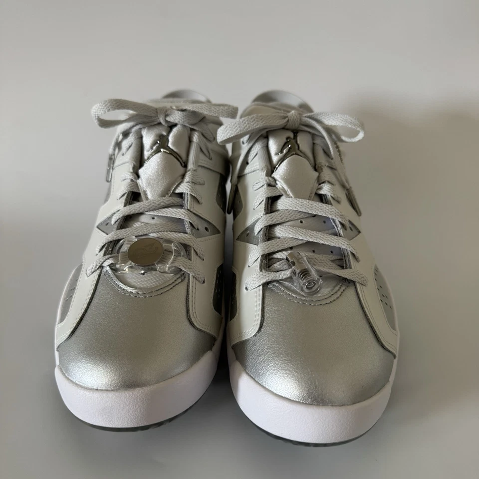 Zapatos de golf Jordan Retro 6 Low G NRG para hombre 8 plateados/blancos FD6719-001 NUEVOS Foto 3 de 4