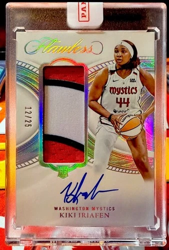 2025 Panini WNBA Flawless Kiki Iriafen Mystics Rookie Patch Auto RC 12/25 SSP