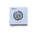 1940 Washington Quarter 90% Silver Circulated Nice Detail US Coin