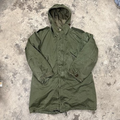 Vintage 50s Military M51 Fishtail Parka w Liner Mens Small OG-107