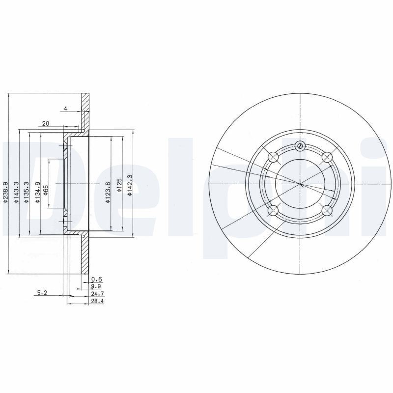 Disques de frein VW Polo 6N haute friction en acier moulé pour essieu avant