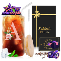 Becher Mit Deckel Und Strohhalm 500Ml Personalisiert A-Z FüR Frauen Geburtstag