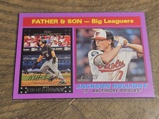 2025 Topps Heritage #66 Jackson Holliday/Matt Holliday Purple Nmmt