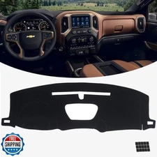 KEYOOG Dashboard Cover Dash Mat Fit for 2021-2019 Chevy Silverado