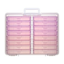 4x6 Photo Storage Box with 16 Inner Cases Pink Organizer