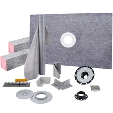 Uimoso ABS & PVC Shower Tray Kit Shower Curb Kit Central & Offset Drain