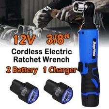 3/8" Electric Ratchet Wrench Set Cordless 12V Power 1500Mah Lithium-Ion Battery