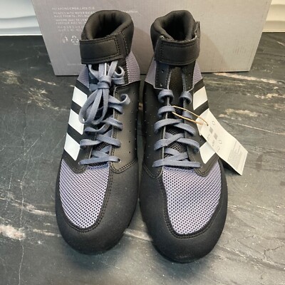 ADIDAS MAT HOG 2.0 WRESTLING BLACK/GREY SHOES SNEAKERS MENS ADIDAS MAT HOG 2.0 WRESTLING BLACK/GREY SHOES SNEAKERS MENS