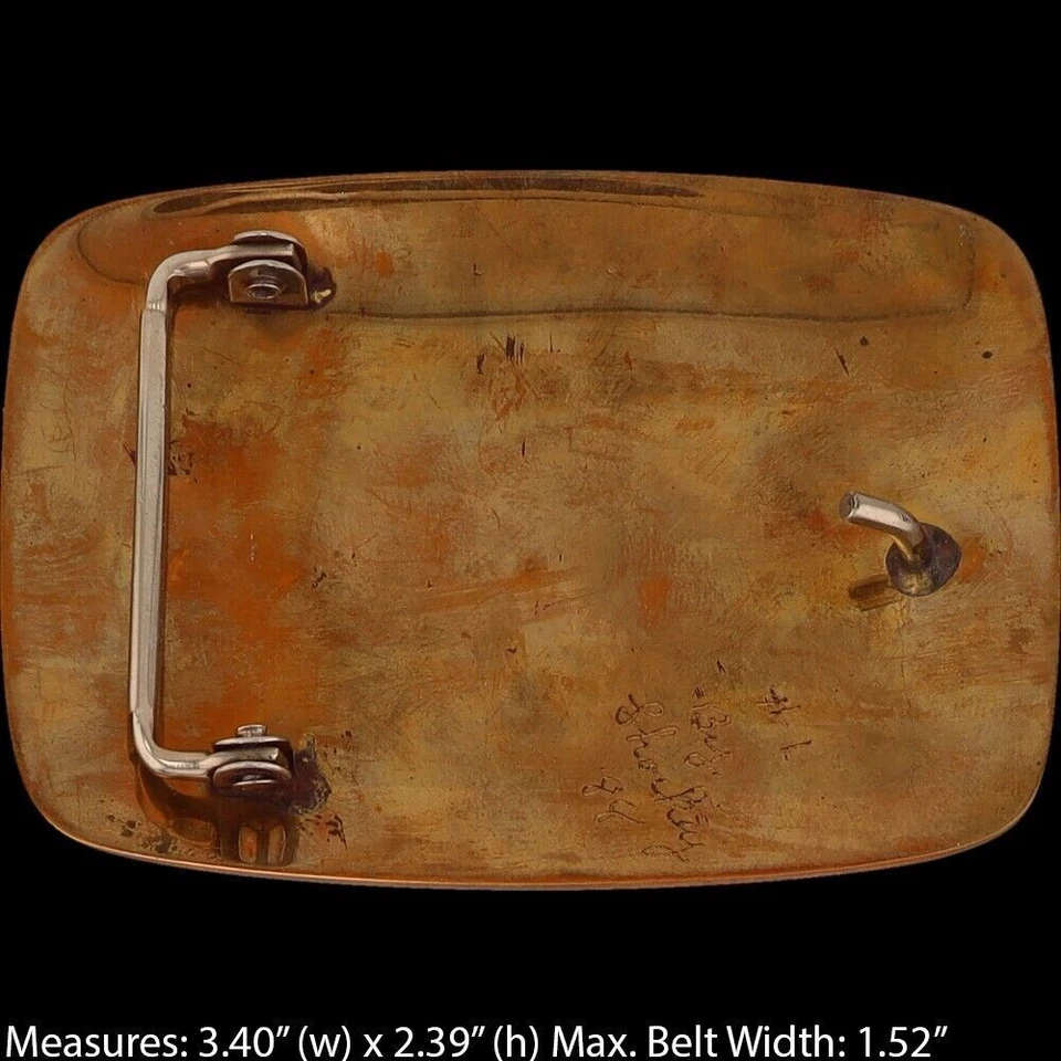 G Silver Brass Asu Arizona State University Sun Devils NOS Vintage Belt Buckle - Image 4 of 4