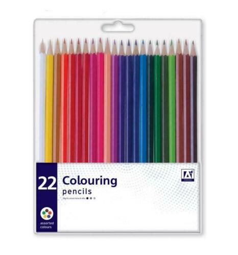 Crayons de couleur IG Design crayons crayons plombs solides dans le portefeuille - Pack de 22 - Photo 1 sur 3