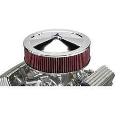 Speedway Motors Chrome Air Cleaner with Washable Filter, 14 x 4 Inch