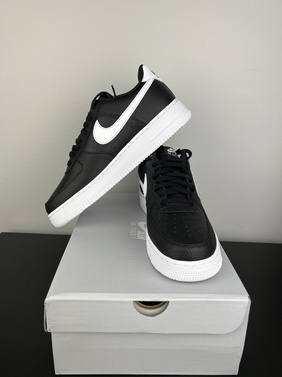 Nike Air Force 1 '07 Men Black/White CT2302-002 Sz 10.5 New | eBay