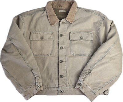 Yeezy Season Oversized Tan Light Brown Denim Flannel Jacket