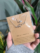 Leo Constellation Necklace - Rhinestones - Star Horoscope Zodiac NEW