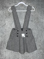 Forever 21 Woven Dress Skirtall Womens Juniors Size Small Black White Lined NWT