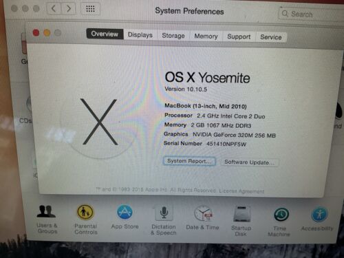 Apple MacBook (13-inch, Mid 2010) - Core 2 Duo 2.4 GHz - 2 GB RAM - VG Condition - Picture 18 of 20