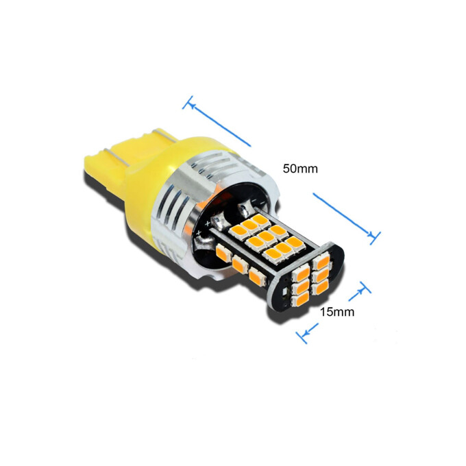 SEALIGHT SLJ5 7443/7440/T20/W21W LED Turn Signal Light Brake Tail Light Bulbs 20W 2000LM 2000K Ambe - View #11