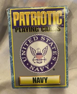 Patriotic Playing Cards NAVY Nautical Design open box, cards are