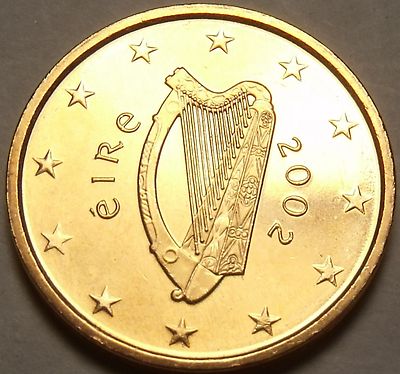 Ireland 2002 2 Euro Cents Gem BU~Irish Harp~Free Shipping