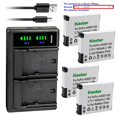 Kastar Battery LTD2 Charger for Gopro2 Gopro HERO Gopro Hero2 GoPro AHDBT-001