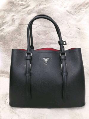Pole Prada Saffiano Black Kyuiru 2Way Bag | eBay Pole Prada Saffiano Black Kyuiru 2Way Bag | eBay