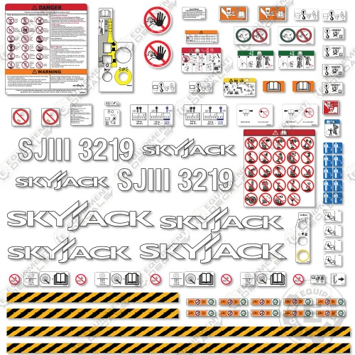 AFTERMARKET Fits SkyJack SJLLL3219 Decal Kit Scissor Lift Replacement Stickers - 3M Vinyl!