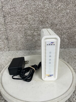 Arris Surfboard DOCSIS 3.1 SB8200 Cable Modem White w/ AC Adapter Untested