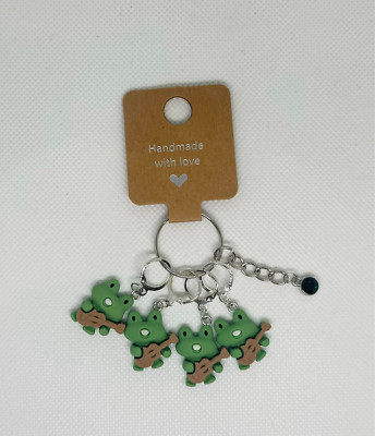 Handmade Stitch Markers Clasp Knitting Crochet Musical Frogs Collection Craft
